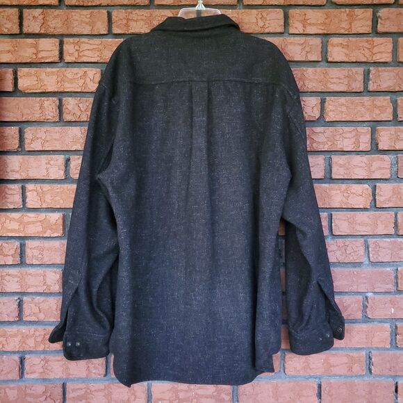 Banana Republic Cabinwear Shacket Mens L Wool Blend Workwear Jacket Gray FLAW - Picture 8 of 15